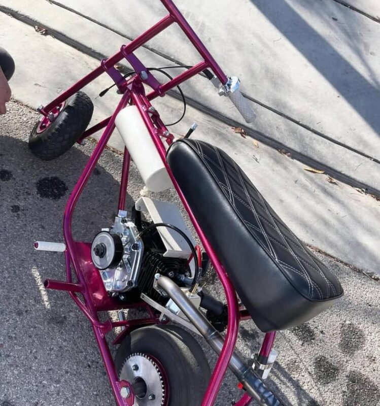 Dark Red Stock Mini Bike